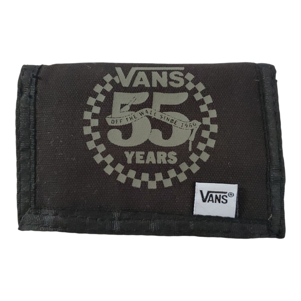 Vans Black 55 Years Trifold Checkered Wallet